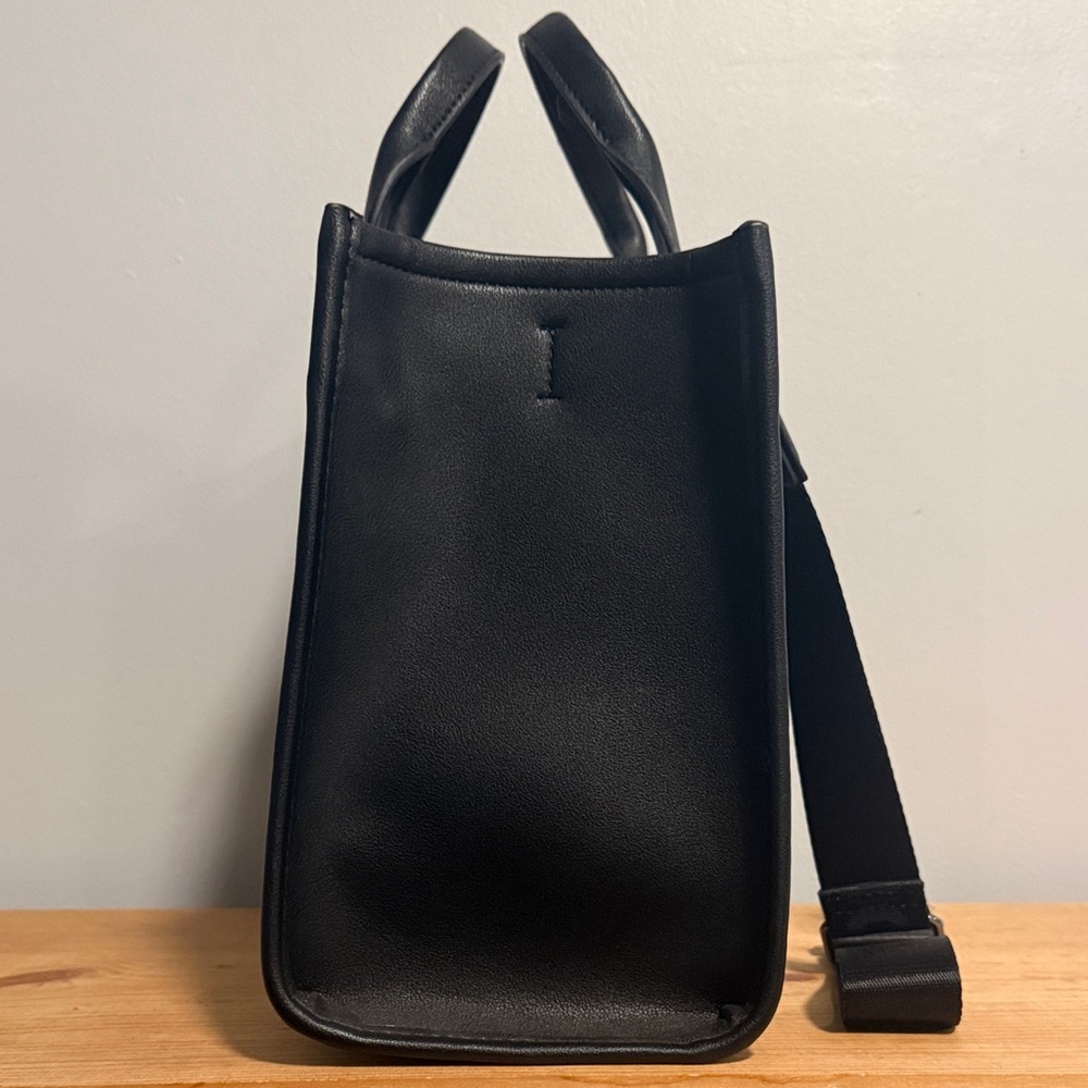 DKNY Black Logo Embossed Handbag - Picture 3 of 5